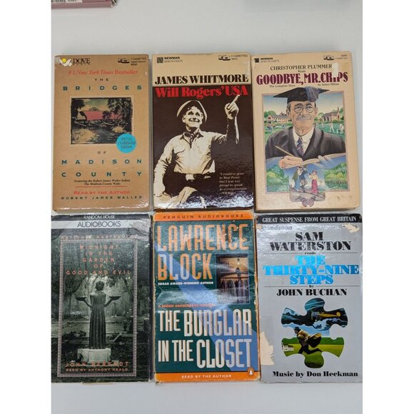 Audiobooks Cassettes Lot of 6 Vintage Read Description for Titles - Picture 1 of 14